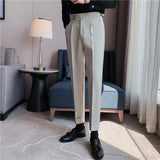 Men Trousers Striped Suit Pants