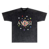 Amiri T Shirt Washed and Worn Retro Short Sleeve T-shirt