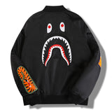 BAPE Varsity Jacket Shark Zipper Baseball Uniform Jacket Casual Jacket