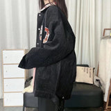 Corduroy Patch Jacket Multi-Color Coat Spring and Autumn Retro Loose Jacket