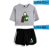 Dreamwastaken Men's Novelty Hoodies Dream Merch Shirt Printed Sexy Navel Exposed T-shirt Shorts Set