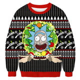 Black Christmas Sweater Crew Neck Sweater 3D Printed Sweater