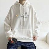 Tom and Jerry Hoodie Fall/Winter Fleece Printed Sweaters Menswear