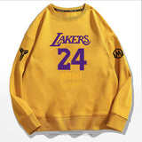 In Memory of Kobe Hoodie Kobe Purple 24 Signature Commemorative round Neck Sweater Loose Casual