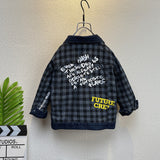 Toddler Boys Jackets Children's Clothing Spring and Autumn Lattice Denim Jacket for Boys