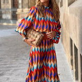 Women Bohemian Dress Spring Fashion Midi Dress