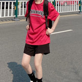 Thrasher T Shirt Summer T-shirt Male Letter Flame Print Pure Cotton Couple