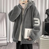 Men's Autumn Winter Coat Fleece-Lined Thickened Cotton-Padded Coat