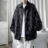 Men's Shirts Lapel Men's Letters Printed Jacket Coat