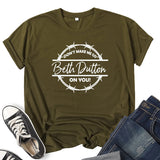 Beth Dutton Outfits Printed T-shirt Loose Casual Fashion