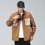Work Shirts Workwear Shirt Men's Loose Autumn Casual Overshirt