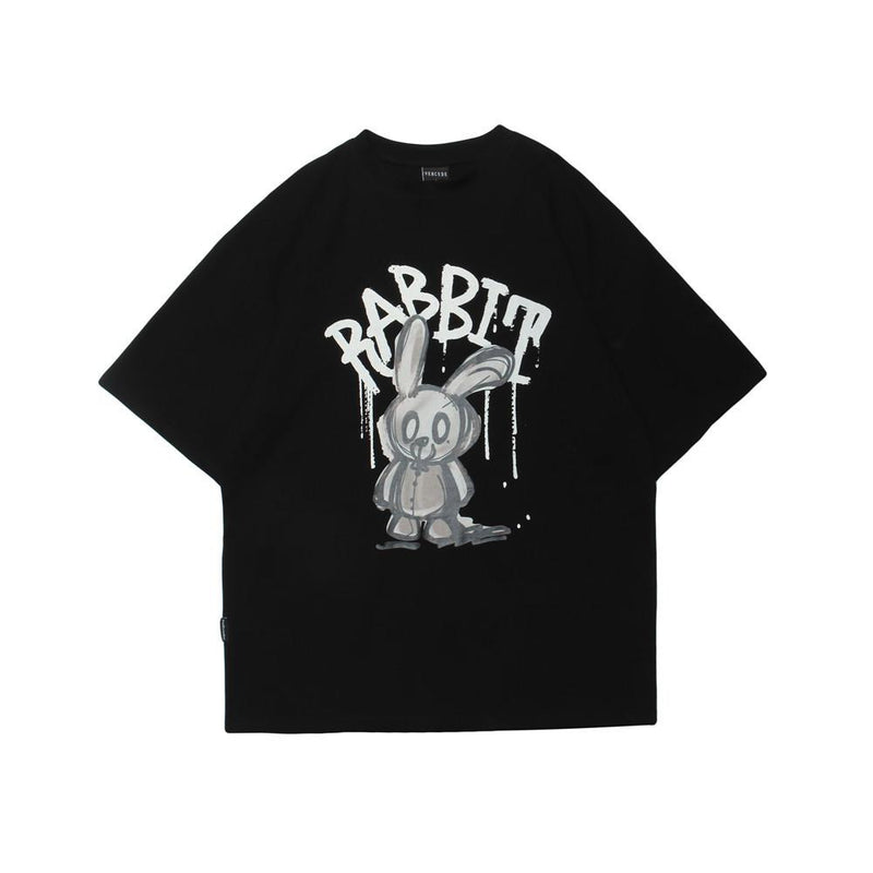 Men's T Shirt Summer Casual Tops Cartoon Printed Short-Sleeved T-shirt Men's Fashion Brand round Neck Street Fashion Loose Half-Sleeved T-shirt