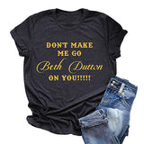 Beth Dutton Outfits Beth Dutton Letter Fun Printing round Neck Short Sleeve T-shirt for Women