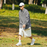 Men Shorts Loose Solid Color Straight Cargo Pants