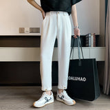 Men Suit Pants Casual Suit Pants Hanging Season Thin Ice Silk Loose