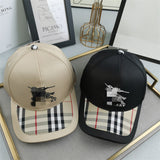 Vintage Check Baseball Cap Embroidered Plaid