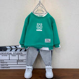 Toddler Boys Sweater Boys' Suit Spring and Autumn Two Pieces
