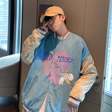 Corduroy Patch Jacket Corduroy Baseball Uniform Male Autumn Embroidery