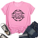 Beth Dutton Outfits Printed T-shirt Loose Casual Fashion
