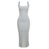 Music Festivals Rave Outfits Dress Summer Sexy Suspenders Backless Slim Fit Dress