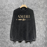 Amiri Long Sleeve T-shirt Washed and Worn Vintage Long Sleeve T-shirt