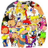 The Simpsons Sweatshirts Simpsons 3D Men and Women Printed Crew Neck Sweatshirt
