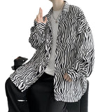 Men's Shirts Autumn Printed Loose Long Sleeve Shirt