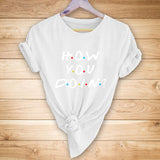 Friends Joey T Shirt Letter Print Casual Short-Sleeved T-shirt for Women