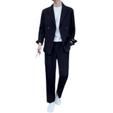 Double Brewed Seersucker Suit Leisure Suits for Men