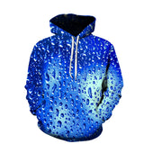 Drippy Hoodies Autumn Hoodie Blue Water Drop Series 3D Digital Baseball Uniform