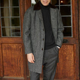 John Dutton Jacket Autumn and Winter Woolen Coat Men's Solid Color Mid-Length Trench Coat Coat