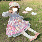 Gothic Lolita Harajuku Style Clothing Cream Party Cute Suspenders JSK Dress