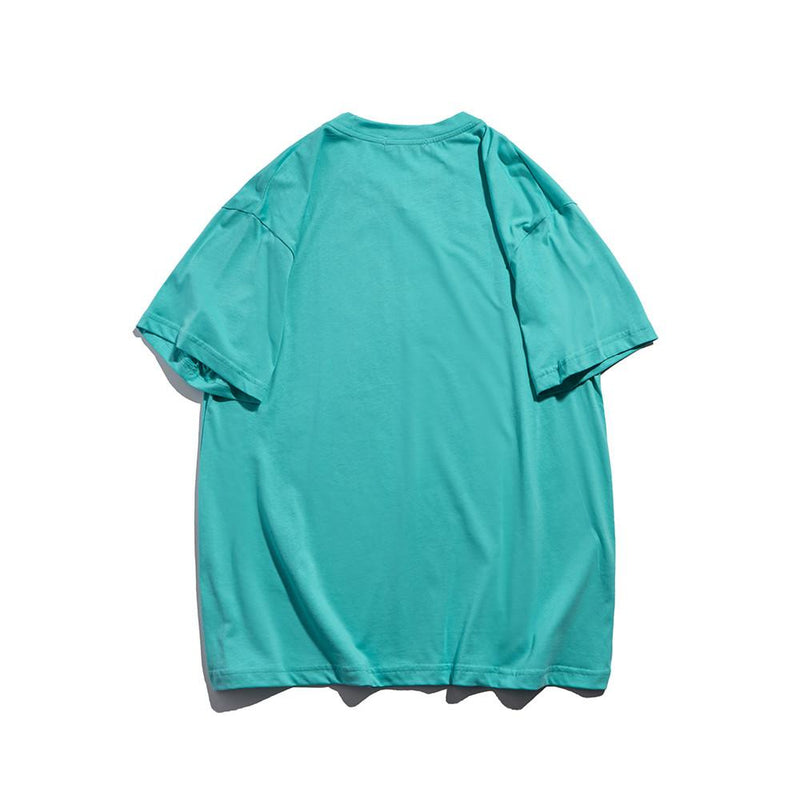 Men T Shirt Summer Casual Tops Cartoon Rabbit Rhinestone Hot Fixed Short Sleeve T-shirt