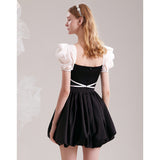 Black and White Dress Short Summer Skirt