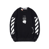 Off White Sweatshirts Long Sleeve round Neck Sweater Autumn and Winter Letter Arrow Pattern Terry Sweater for Men and Women