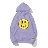 Smiley Face Hoodie Drew Smiley Face Printed Men's and Women's Casual Hooded Sweater