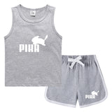 Children Pokemon Pikachu Tshirts & Shorts Casual Sports Sweat-Absorbent Suit Neutral