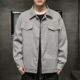 Corduroy Patch Jacket Spring Jacket Casual Loose Lapels Men's Clothing