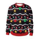 Black Christmas Sweater Christmas Costume 3D Printed Crew Neck Sweatshirt