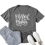 Boy Mama T Shirt Blessed Mama Printed T-shirt