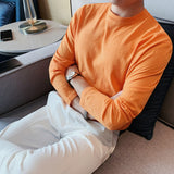 Men Short Sleeve T-Shirt Casual round Neck Long Sleeve T-shirt