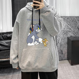 Tom and Jerry Hoodie Autumn Cartoon Printed Sweater Hooded Top