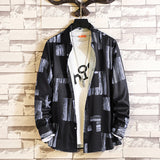 Men's Shirts Printed Large Size Long Sleeve Shirt