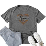 Boy Mama T Shirt Leopard Print Love Mama Pattern Printed T-shirt