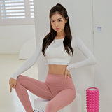 Moisture Wicking Shirts Yoga Clothes Long Sleeve Top Sports and Fitness Running Quick Dry Training Clothes