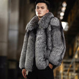 Beaver Coat Men's Coat Fox Fur Short Autumn and Winter Warm