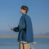 Denim Shirts Vintage Denim Shirt for Men Autumn
