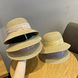Straw Hat Ribbon Straw Hat Summer Outdoor Seaside Beach Sun