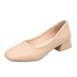 Nude Chunky Heel