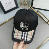 Vintage Check Baseball Cap Embroidered Plaid